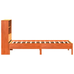 Seng Med Bokhylle Uten Madrass Voksbrun 100X200 Cm Heltre Furu