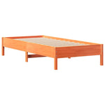 Seng Med Bokhylle Uten Madrass Voksbrun 100X200 Cm Heltre Furu