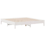 Seng Med Bokhylle Uten Madrass Hvit 180X200 Cm Heltre Furu