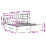 Seng Med Bokhylle Uten Madrass Hvit 180X200 Cm Heltre Furu