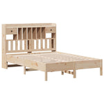 Seng Med Bokhylle Uten Madrass 140X200 Cm Heltre Furu