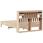 Seng Med Bokhylle Uten Madrass 140X200 Cm Heltre Furu