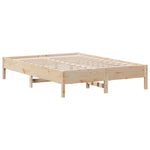 Seng Med Bokhylle Uten Madrass 140X200 Cm Heltre Furu