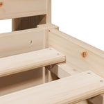 Seng Med Bokhylle Uten Madrass 140X200 Cm Heltre Furu
