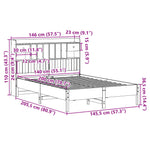 Seng Med Bokhylle Uten Madrass 140X200 Cm Heltre Furu