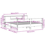 Seng Med Bokhylle Uten Madrass Voksbrun 180X200 Cm Heltre Furu