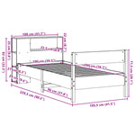 Seng Med Bokhylle Uten Madrass Hvit 100X200 Cm Heltre Furu