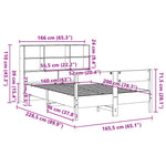 Seng Med Bokhylle Uten Madrass Hvit 160X200 Cm Heltre Furu