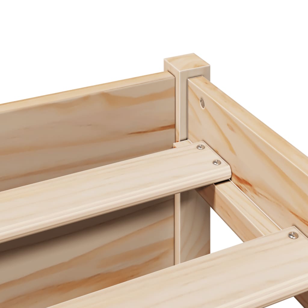 Seng Med Bokhylle Uten Madrass 120X200 Cm Heltre Furu