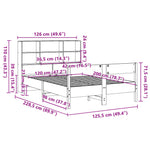 Seng Med Bokhylle Uten Madrass Voksbrun 120X200 Cm Heltre Furu