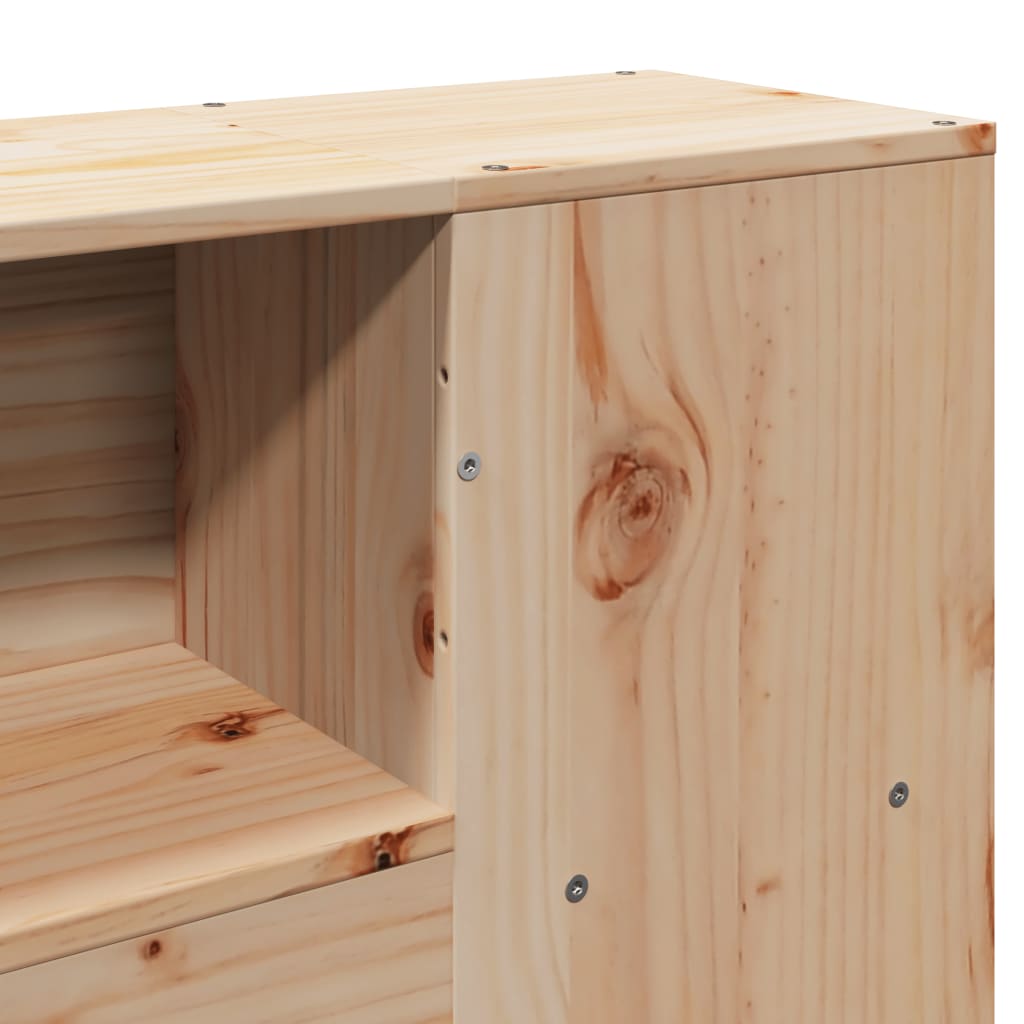 Seng Med Bokhylle Uten Madrass 180X200 Cm Heltre Furu