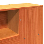 Seng Med Bokhylle Uten Madrass Voksbrun 180X200 Cm Heltre Furu