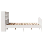 Seng Med Bokhylle Uten Madrass Hvit 160X200 Cm Heltre Furu