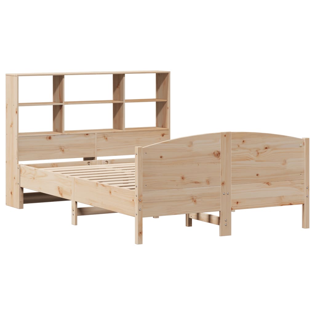 Seng Med Bokhylle Uten Madrass 140X200 Cm Heltre Furu