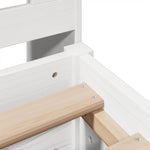 Seng Med Bokhylle Uten Madrass Hvit 180X200 Cm Heltre Furu