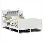 Seng Med Bokhylle Uten Madrass Hvit 160X200 Cm Heltre Furu