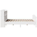 Seng Med Bokhylle Uten Madrass Hvit 160X200 Cm Heltre Furu
