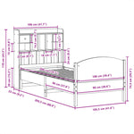 Seng Med Bokhylle Uten Madrass Voksbrun 100X200 Cm Heltre Furu