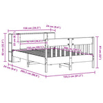 Seng Med Bokhylle Uten Madrass Hvit 150X200 Cm Heltre Furu