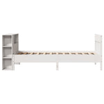 Seng Med Bokhylle Uten Madrass Hvit 75X190 Cm Heltre Furu