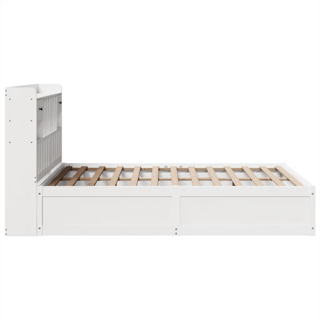 Sengeramme Uten Madrass Hvit 140X190 Cm Heltre Furu