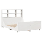 Seng Med Bokhylle Uten Madrass Hvit 160X200 Cm Heltre