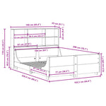 Seng Med Bokhylle Uten Madrass Hvit 160X200 Cm Heltre