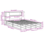 Seng Med Bokhylle Uten Madrass 120X200 Cm Heltre