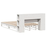 Seng Med Bokhylle Uten Madrass Hvit 120X200 Cm Heltre