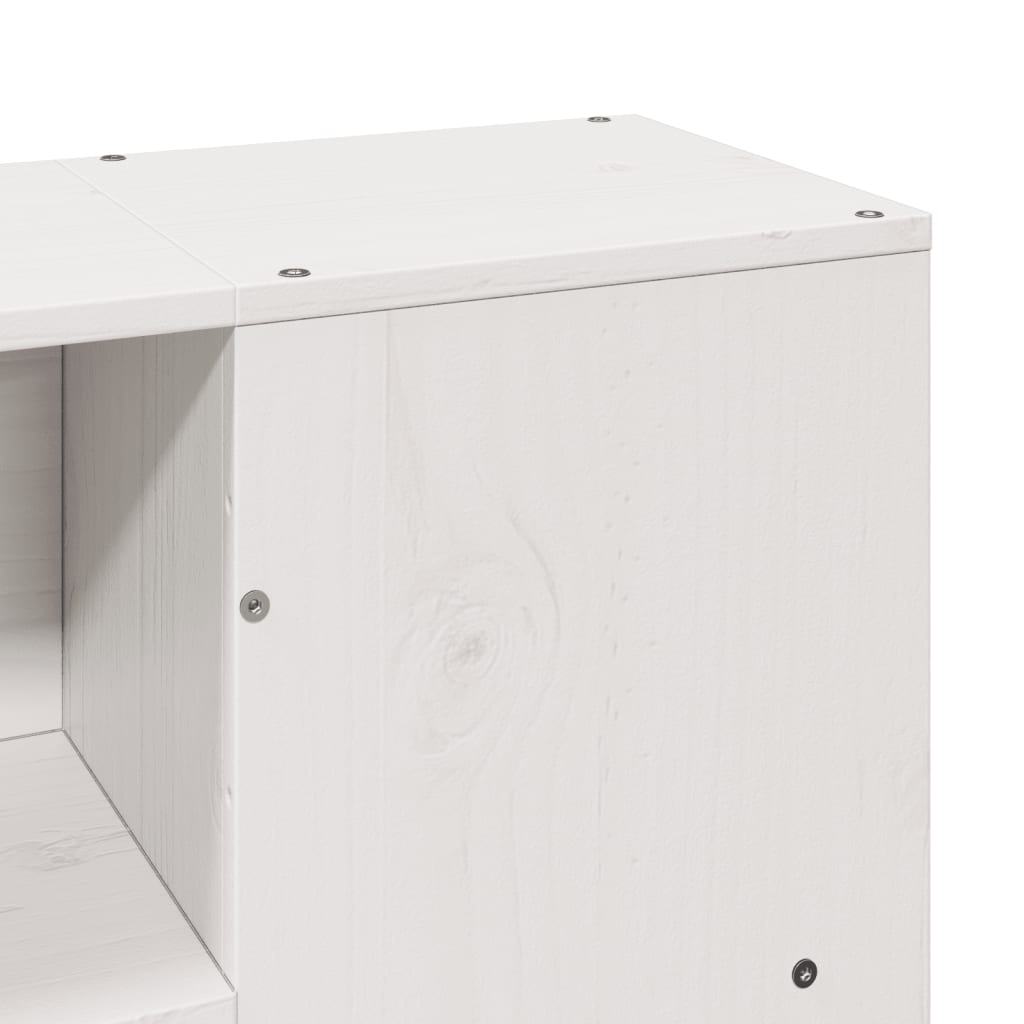 Seng Med Bokhylle Uten Madrass Hvit 120X200 Cm Heltre