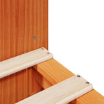 Seng Med Bokhylle Uten Madrass Voksbrun 140X200 Cm Heltre