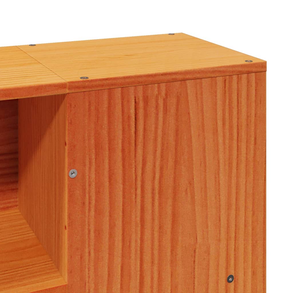 Seng Med Bokhylle Uten Madrass Voksbrun 140X200 Cm Heltre