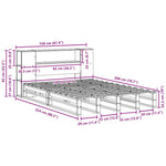 Seng Med Bokhylle Uten Madrass Hvit 150X200 Cm Heltre
