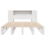 Seng Med Bokhylle Uten Madrass Hvit 150X200 Cm Heltre