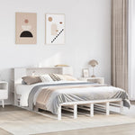 Seng Med Bokhylle Uten Madrass Hvit 160X200 Cm Heltre