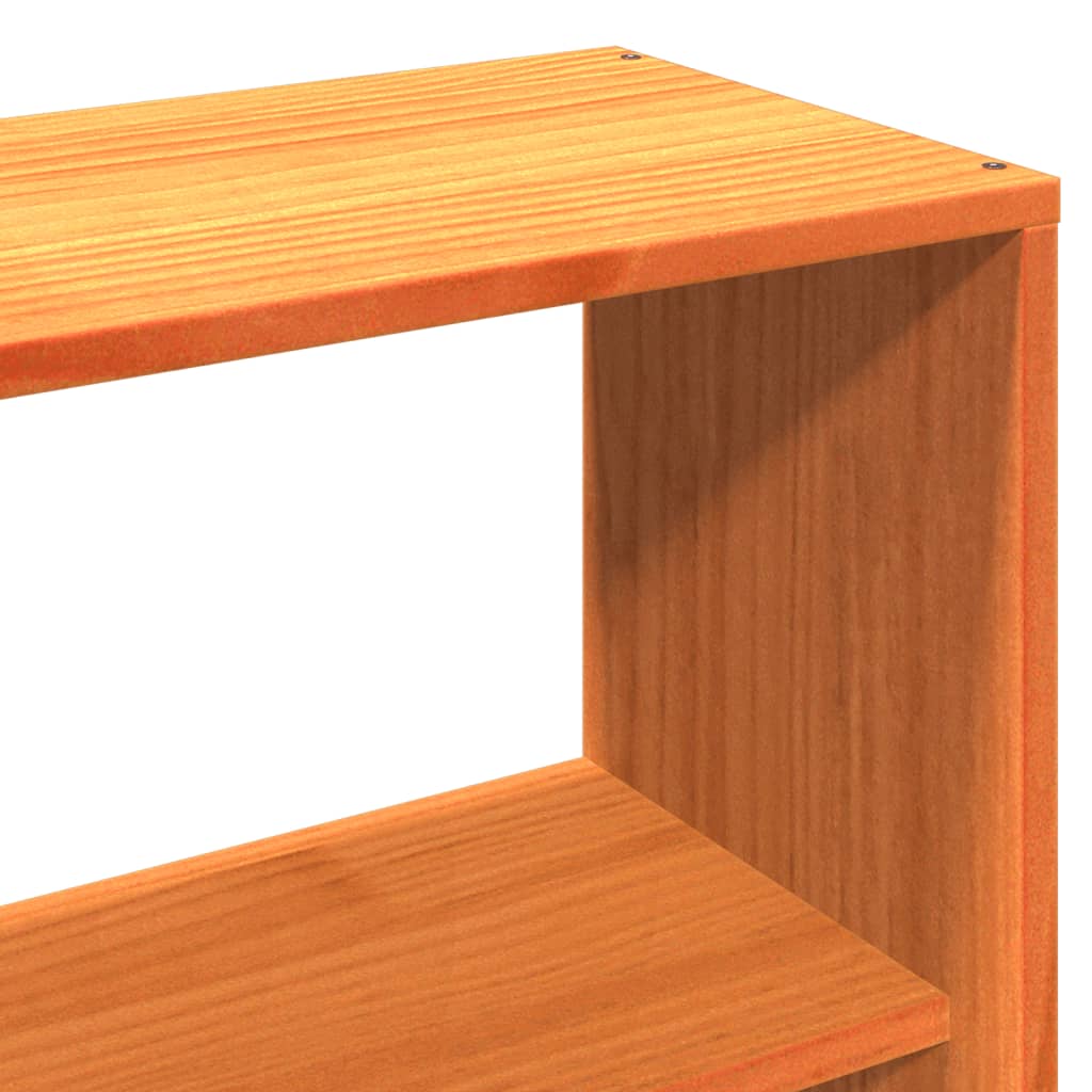 Seng Med Bokhylle Uten Madrass Voksbrun 120X200 Cm Heltre