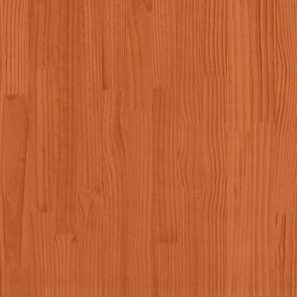 Seng Med Bokhylle Uten Madrass Voksbrun 150X200 Cm Heltre