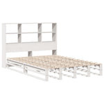 Seng Med Bokhylle Uten Madrass Hvit 160X200 Cm Heltre
