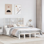 Seng Med Bokhylle Uten Madrass Hvit 160X200 Cm Heltre