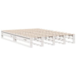 Seng Med Bokhylle Uten Madrass Hvit 140X200 Cm Heltre Furu