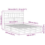 Seng Med Bokhylle Uten Madrass Hvit 160X200 Cm Heltre Furu