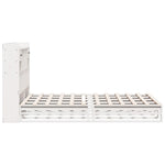 Seng Med Bokhylle Uten Madrass Hvit 160X200 Cm Heltre Furu