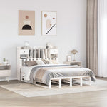 Seng Med Bokhylle Uten Madrass Hvit 160X200 Cm Heltre Furu