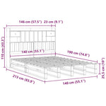 Seng Med Bokhylle Uten Madrass Hvit 140X190 Cm Heltre Furu