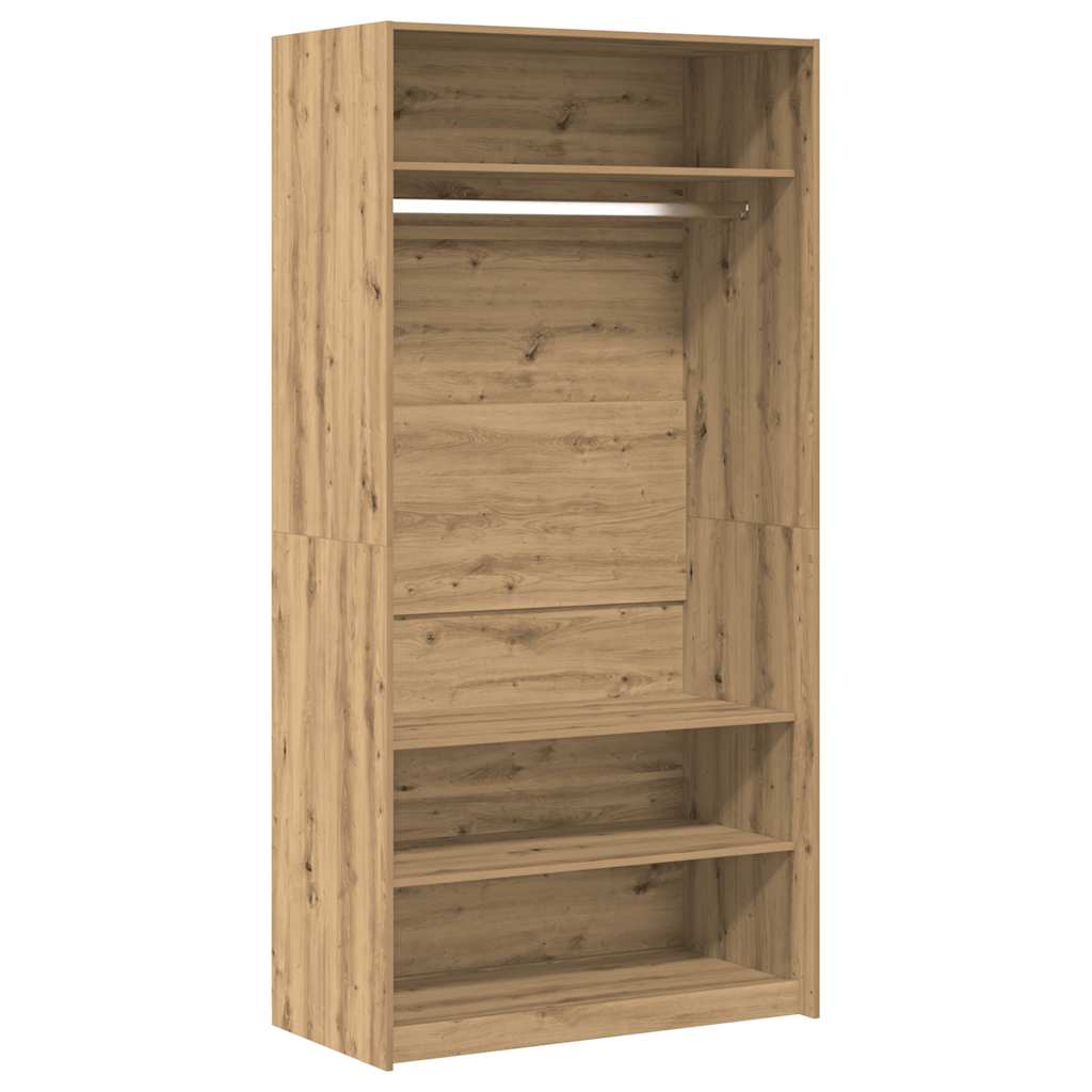 Garderobe Artisan Eik 100X50X200 Cm Konstruert Tre