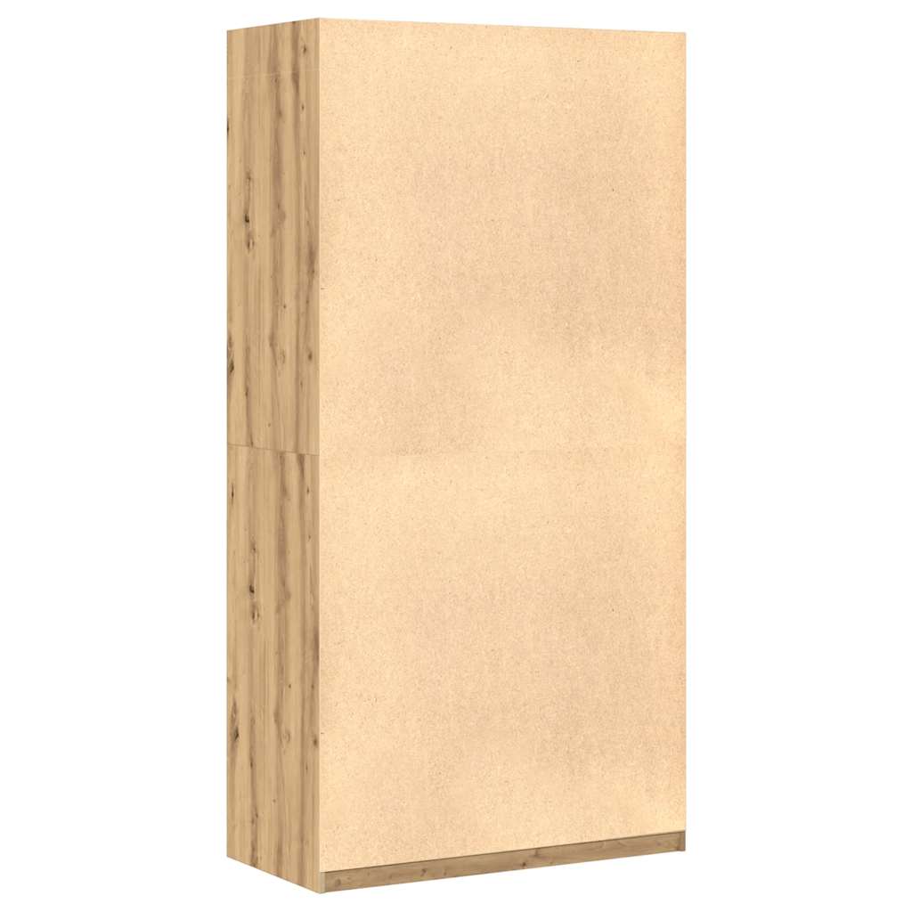 Garderobe Artisan Eik 100X50X200 Cm Konstruert Tre