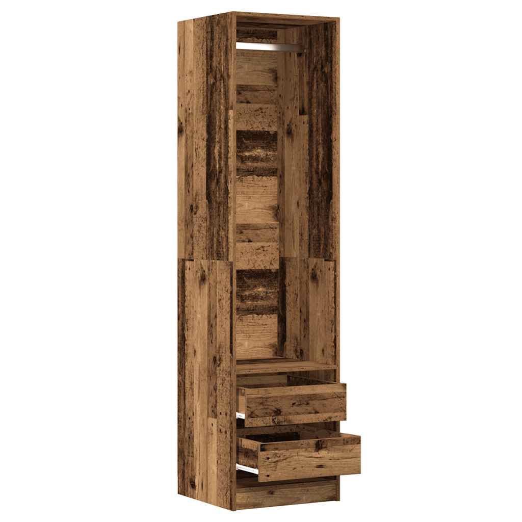 Garderobe Gammelt Tre 50X50X200 Cm Konstruert Tre
