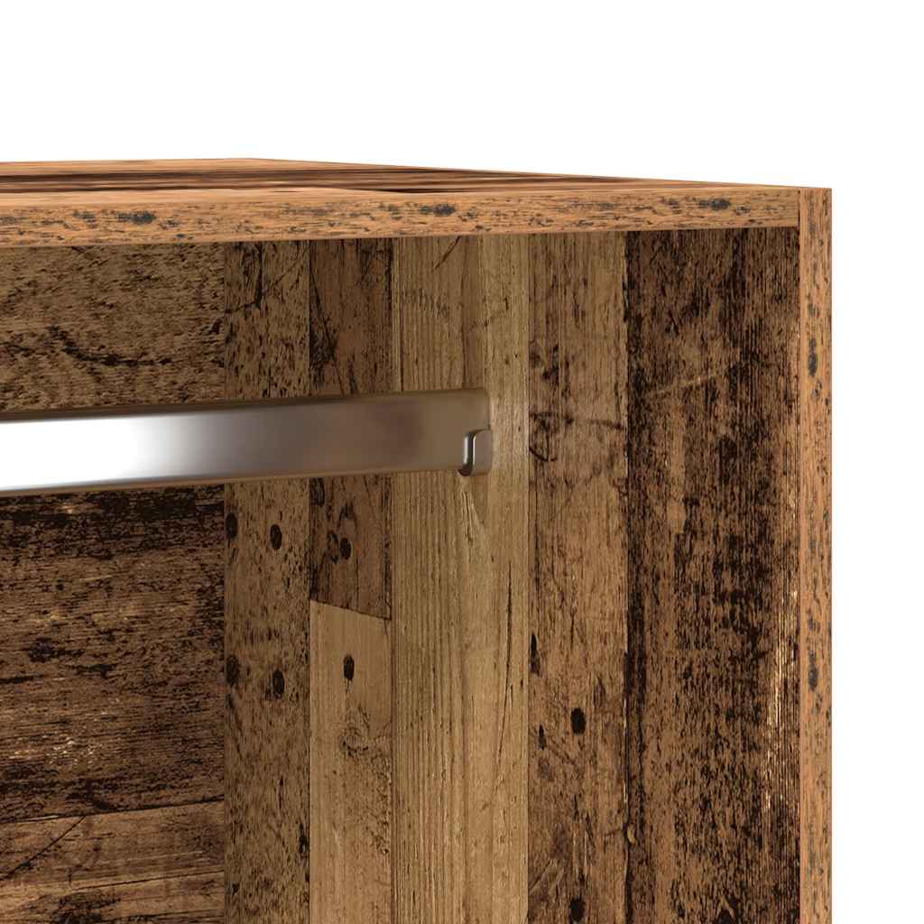 Garderobe Gammelt Tre 50X50X200 Cm Konstruert Tre