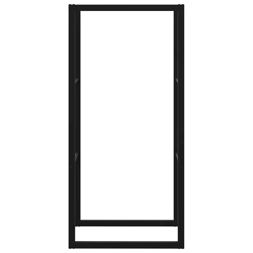 Vedstativ Svart 55X30X116 Cm Stål