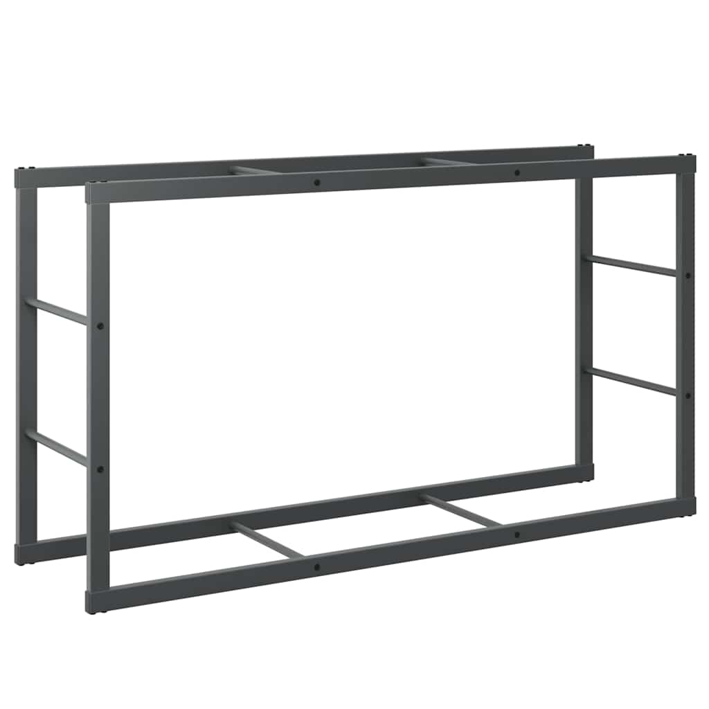 Vedstativ Svart 110X30X61 Cm Stål